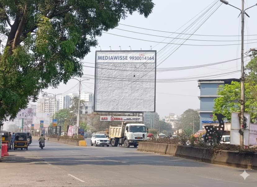 Before photo of a MediaWisse hoarding site prior to renovation in Mumbai Suburbs
