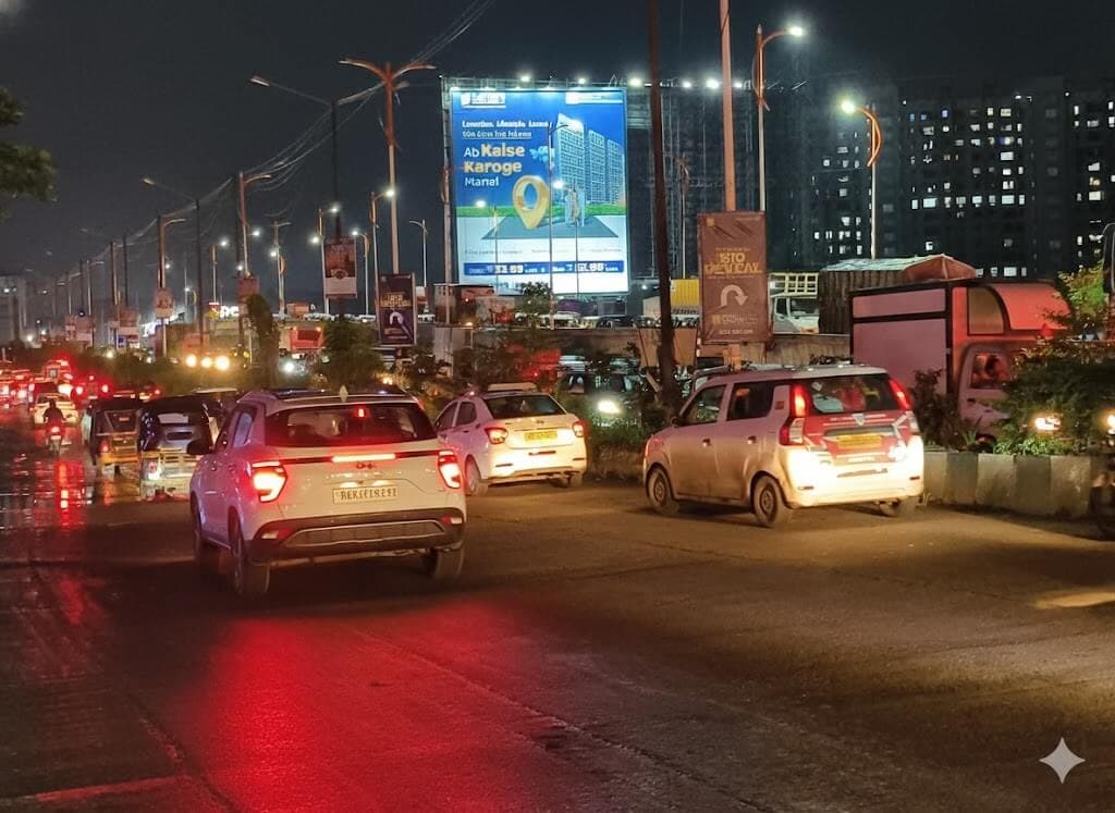 MediaWisse outdoor hoarding at Near Xperia Mall Facing Kalyan