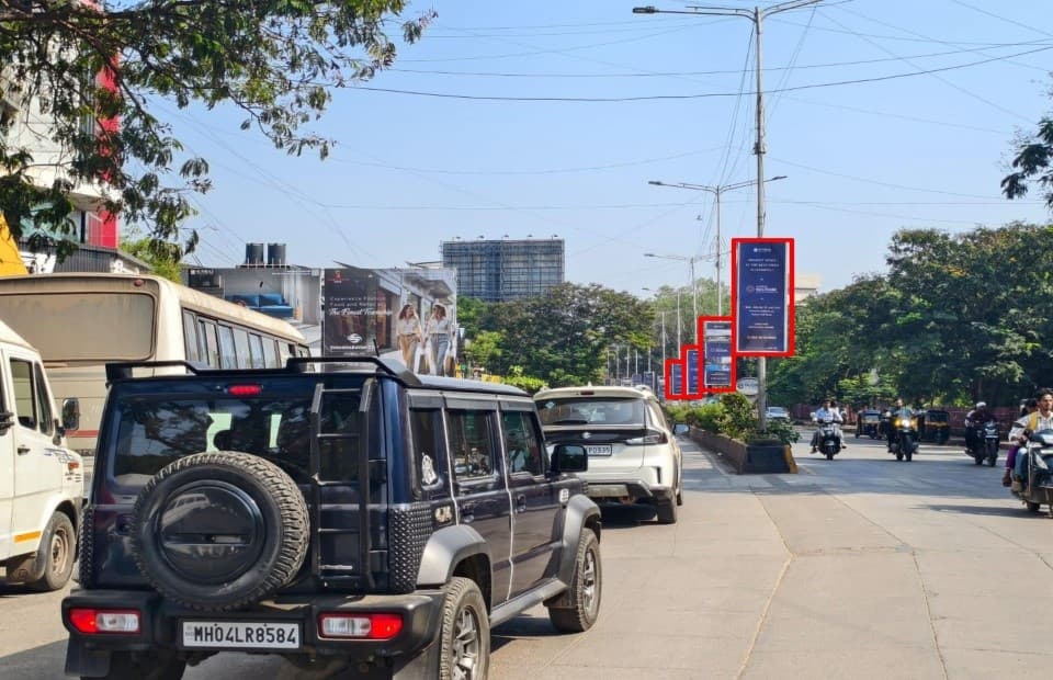MediaWisse outdoor hoarding at Gharda To Regency Anantam - Pole Kiosk: MediaWisse-operated board at Gharda To Regency Anantam - Pole Kiosk in Dombivli (photo 3)