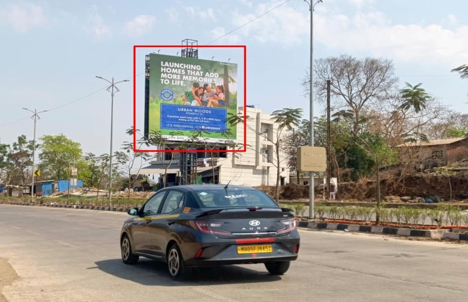 MediaWisse outdoor hoarding at Near Lodha Upper Thane Project Facing Mankoli: MediaWisse-operated board at Near Lodha Upper Thane Project in Dombivli, facing Mankoli (photo 3)