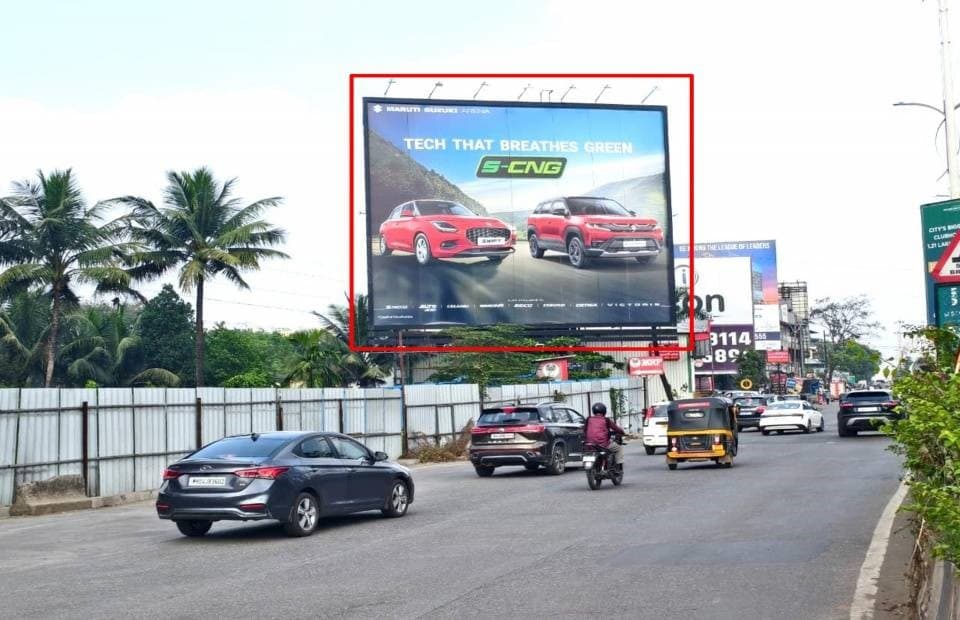 MediaWisse outdoor hoarding at Katai Toll Naka: MediaWisse-operated board at Katai Toll Naka in Kalyan-Shil Road (photo 1)