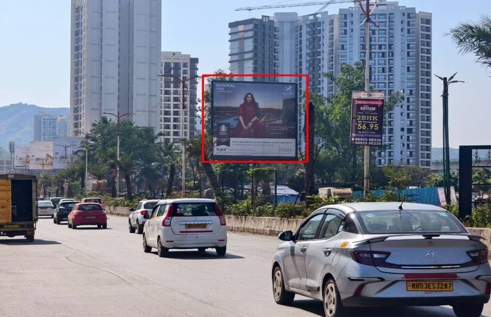 MediaWisse outdoor hoarding at Near Puma Showroom Kalyan Shil Road Facing Kalyan: MediaWisse-operated board at Near Puma Showroom Kalyan Shil Road in Kalyan-Shil Road, facing Kalyan (photo 1)